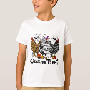 Halloween kip kuiken of behandelen spooky seizoen t-shirt