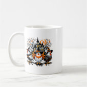 Halloween kippen boer kip meisje koffiemok (Links)