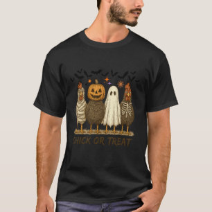Halloween Kippen Skelet Kuiken Of Behandeling Grie T-shirt