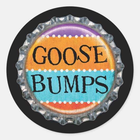 Halloween kippenvel fles Pet Ronde Sticker (Voorkant)