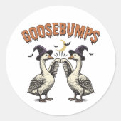  Halloween kippenvel ganzen Ronde Sticker (Voorkant)