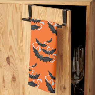 Halloween Kitchen Towel Bats Theedoek