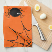 Halloween Kitchen Towel Dancing Spiders Theedoek (Quarter Fold)