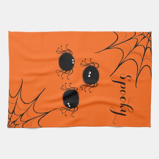 Halloween Kitchen Towel Dancing Spiders Theedoek (Horizontaal)