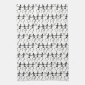 Halloween Kitchen Towel Dansende Skeletten Theedoek (Verticaal)