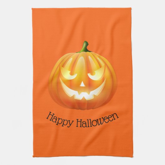 Halloween Kitchen Towel-Pumpkin Theedoek (Verticaal)