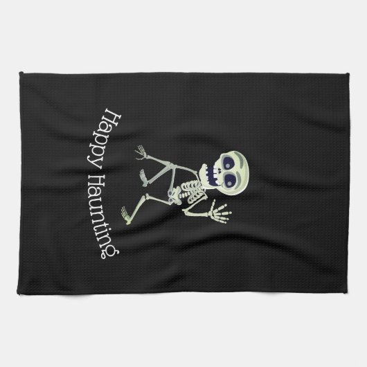 Halloween Kitchen Towel-Skeleton Theedoek (Horizontaal)