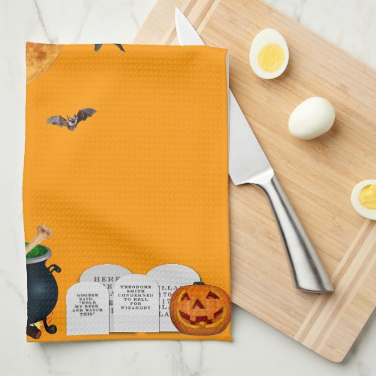 Halloween Kitchen Towel Theedoek (Quarter Fold)