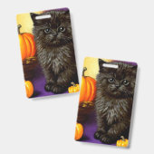  Halloween kitten Badge (Voor- en achterkant)