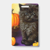  Halloween kitten Badge (Achterkant)