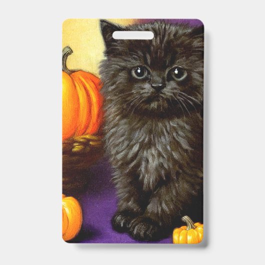  Halloween kitten Badge (Voorzijde)