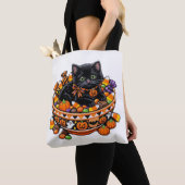 Halloween Kitten Boodschaptas Tote Bag (Dichtbij)