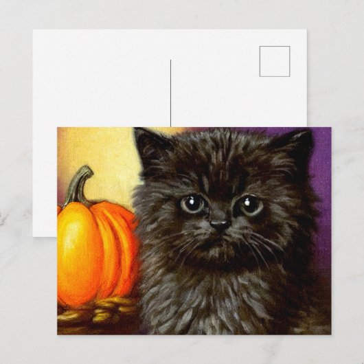  Halloween kitten Briefkaart (Voorkant / Achterkant)