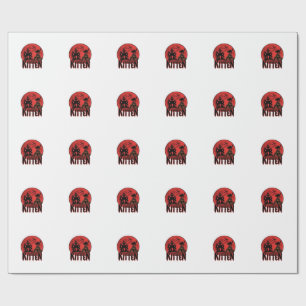 Halloween Kitten Geheime Huis Kat Grafisch_1 Cadeaupapier