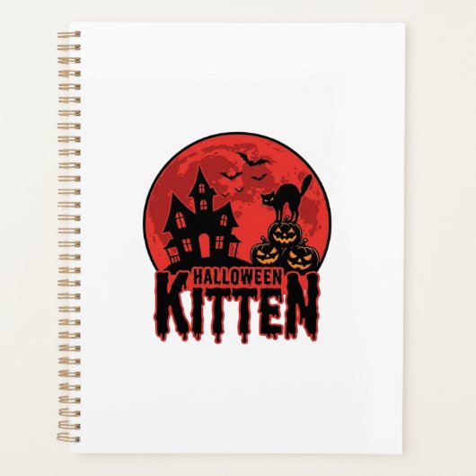 Halloween Kitten Geheime Huis Kat Grafisch_1 Planner (Voorkant)