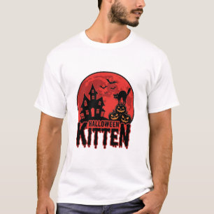 Halloween Kitten Geheime Huis Kat Grafisch_1 T-shirt