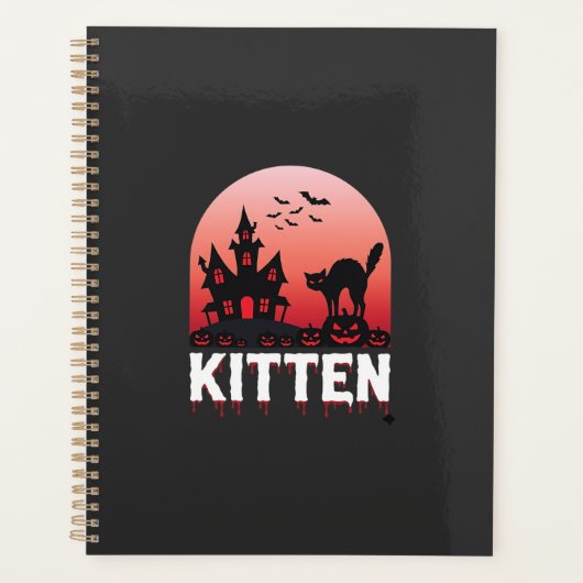 Halloween Kitten Geheime Huis Kat Ontwerp_1 Planner (Voorkant)