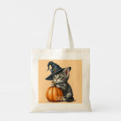 Halloween Kitten, Halloween Kitten Witch, Tote Bag (Achterkant)