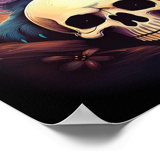 Halloween Kitten Horror Skull Poster (Hoek)