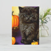 Halloween kitten Kaart (Staand voorkant)