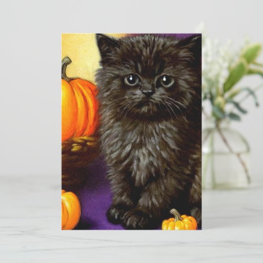  Halloween kitten Kaart (Staand voorkant)