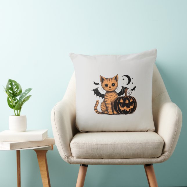 Halloween Kitten Kussen (Stoel)