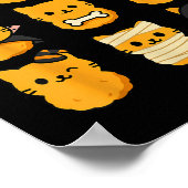 Halloween Kitten Nuggets Voedsel Pun Kat Liefhebbe Poster (Hoek)