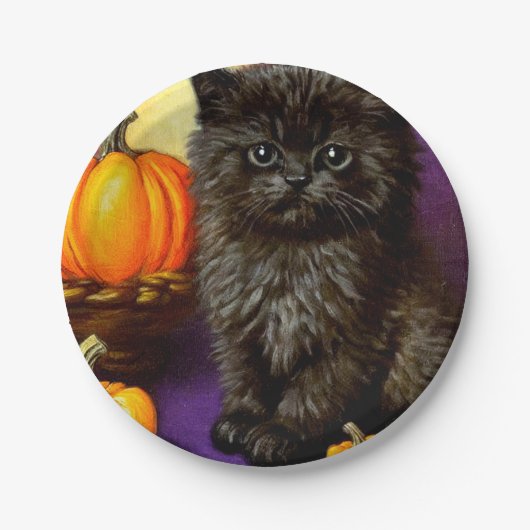 Halloween kitten Papieren Bordje (Voorkant)