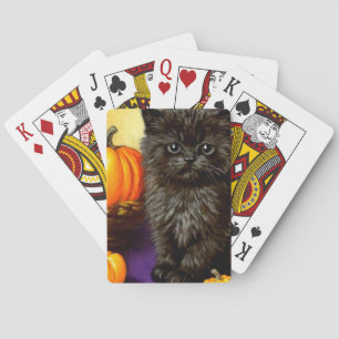  Halloween kitten Pokerkaarten