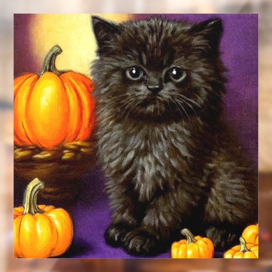 Halloween kitten Raamsticker (Vel 2)