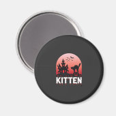 Halloween Kitten Spoken Huis Kat Design_1 Magneet (Voorkant / Achterkant)