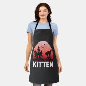 Halloween Kitten Spoken Huis Kat Ontwerp_1 Schort (Gedragen)