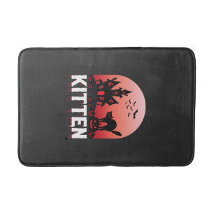 Halloween Kitten Spokenhuis Kat Ontwerp_1 Badmat
