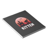 Halloween Kitten Spokenhuis Kat Ontwerp_1 Notitieblok (Schuin)