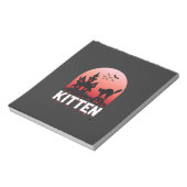 Halloween Kitten Spokenhuis Kat Ontwerp_1 Notitieblok (Linkerzijde)
