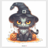 Halloween Kitten Sticker (Vel)