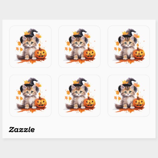 Halloween Kitten Stickers (Vel)