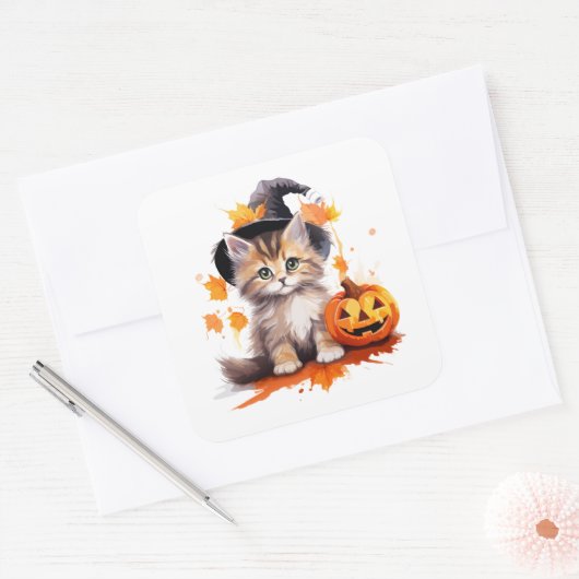 Halloween Kitten Stickers (Envelop)
