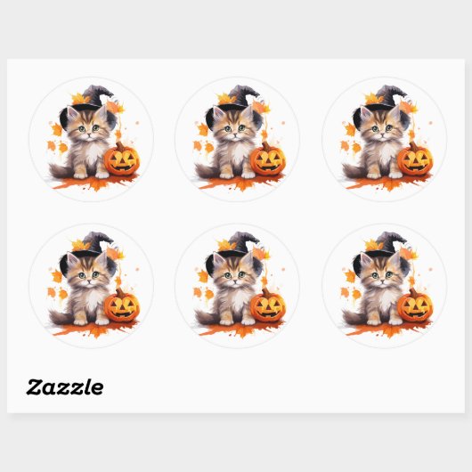 Halloween Kitten Stickers (Vel)