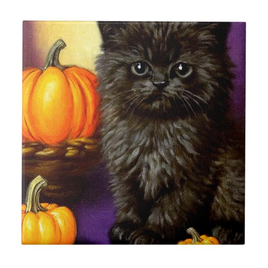 Halloween kitten Tegeltje (Voorkant)
