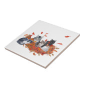 Halloween Kittenkatten Tegeltje (Zijkant)