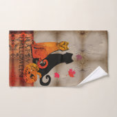 Halloween Kitty Cat Bath Towel Set Bad Handdoek (Handdoek)
