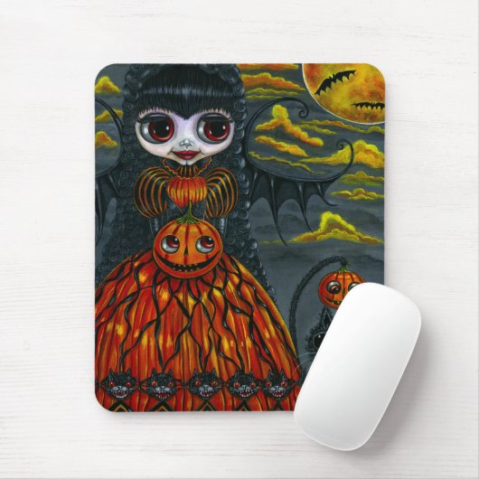 Halloween Kitty Cat Fairy Mousepad Muismat (Met muis)