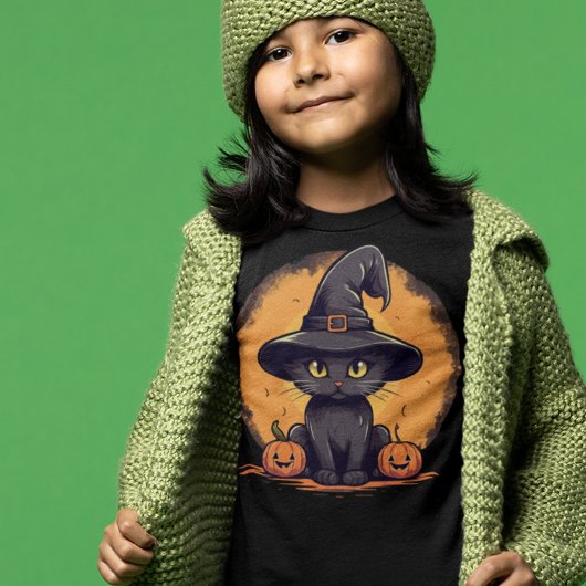 Halloween Kitty Cat in het Pet van de tovenaar T-shirt