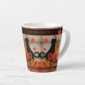 Halloween Kitty Cat Latte Mok (Rechterhoek)