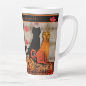 Halloween Kitty Cat Latte Mok (Rechts)