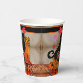 Halloween Kitty Cat Papieren Bekers (Rechts)