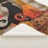 Halloween Kitty Cat Sherpa Deken (3/4)