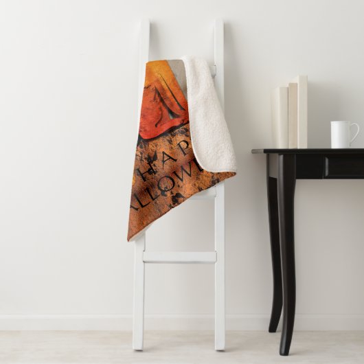 Halloween Kitty Cat Sherpa Deken (In situ)