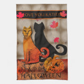 Halloween Kitty Cat Theedoek (Verticaal)